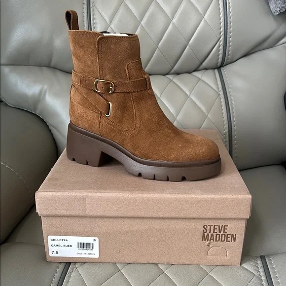 Steve Madden Brown Suede Boots - Picture 1 of 5